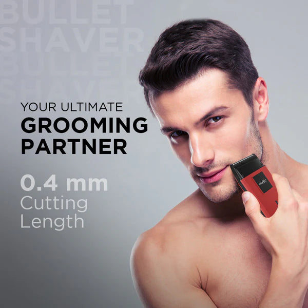 Ikonic Professional Bullet Shaver Travel Shaver Cordless ( Red )