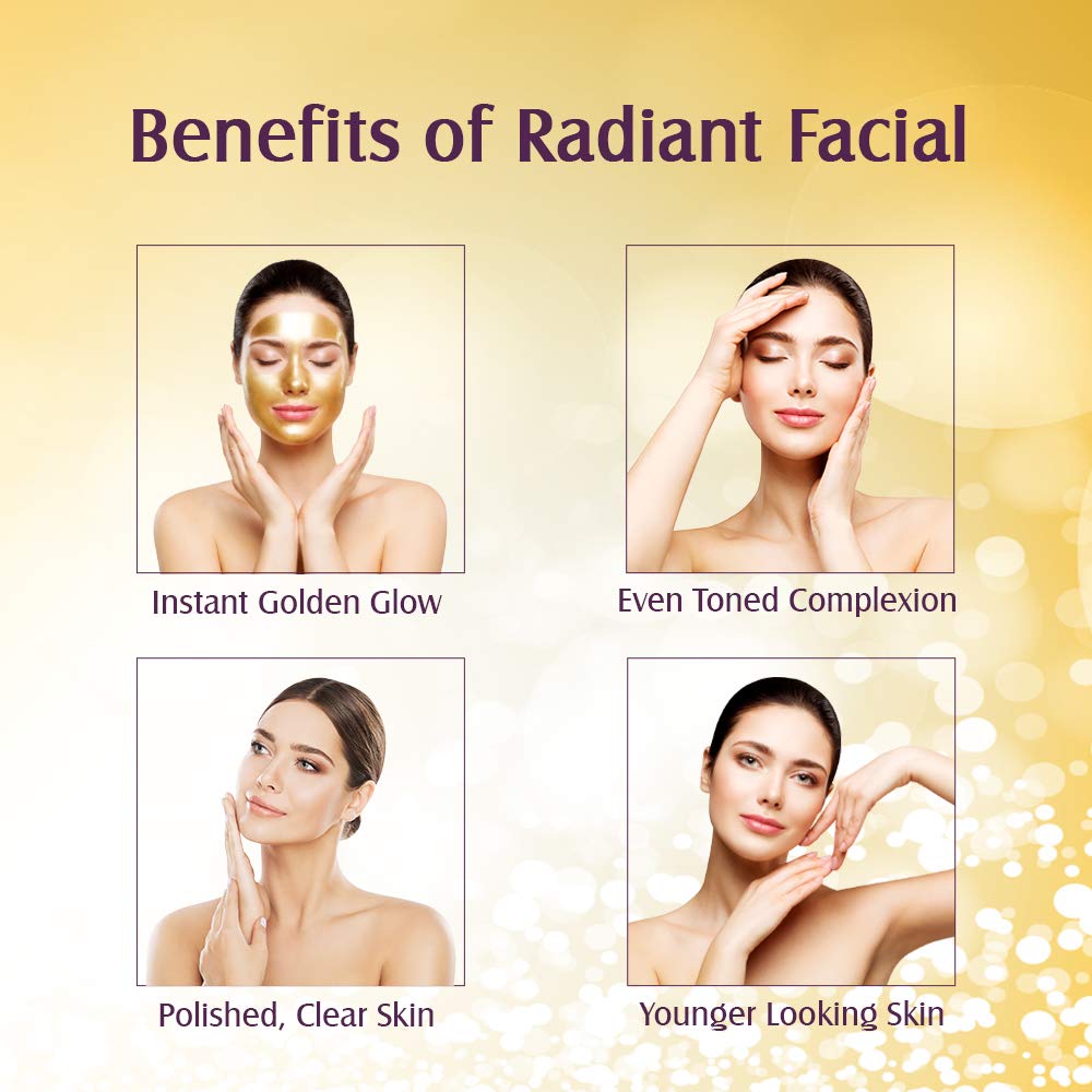Lotus Radiant Gold Facial Kit for instant glow with 24K Pure Gold & Papaya,4 easy steps  (Multiple use)