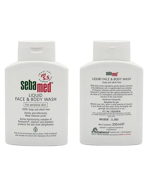 Sebamed Liquid Face & Body Wash With Active Moisturising Complex - 200 ml