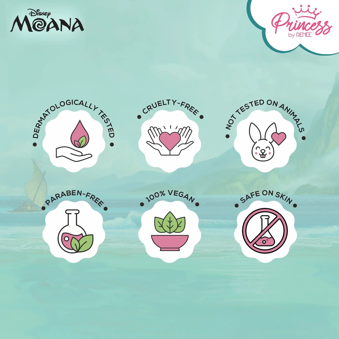 Princess by RENEE Disney Moana’s Stick On Nails