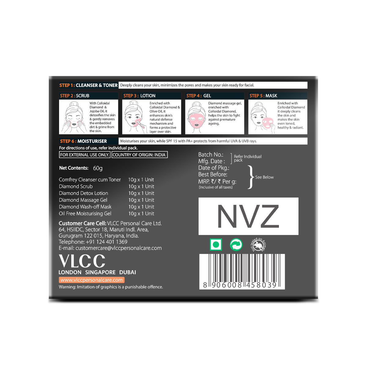 VLCC Diamond Single Facial Kit 60g