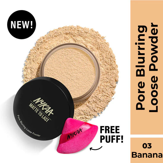 NYKAA MATTE TO LAST PORE BLURRING LOOSE POWDER 10g
