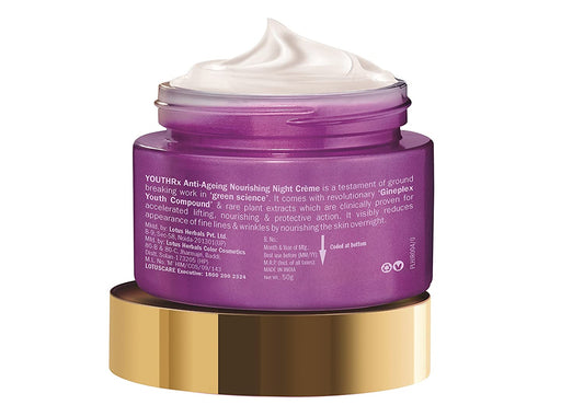Lotus Herbals Gineplex Youth Compound Anti Ageing Nourishing Cream Preservative Free 50g