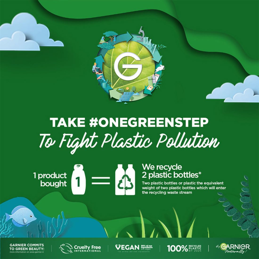 Garnier Skin Naturals, Cleansing Water for Waterproof Makeup, Nourishing Formula, Micellar Oil-Infused Cleansing Water 125ml