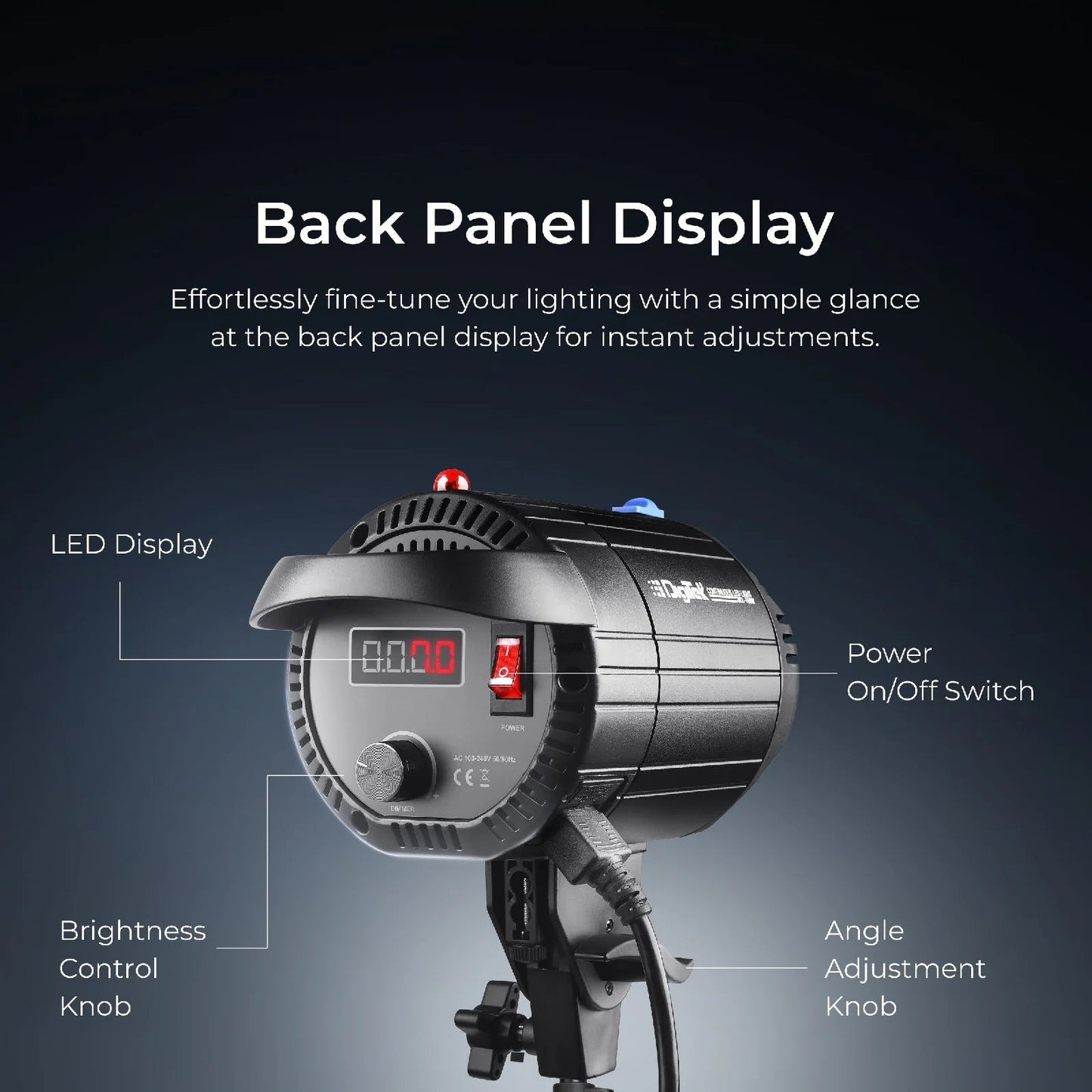 Digitek Lite (DCL-150WBC) Combo Bi Color Continuous LED Light with 18 CM Reflector Suitable for All Kinds of Small Production Photography/Power Saving & Environment Protection