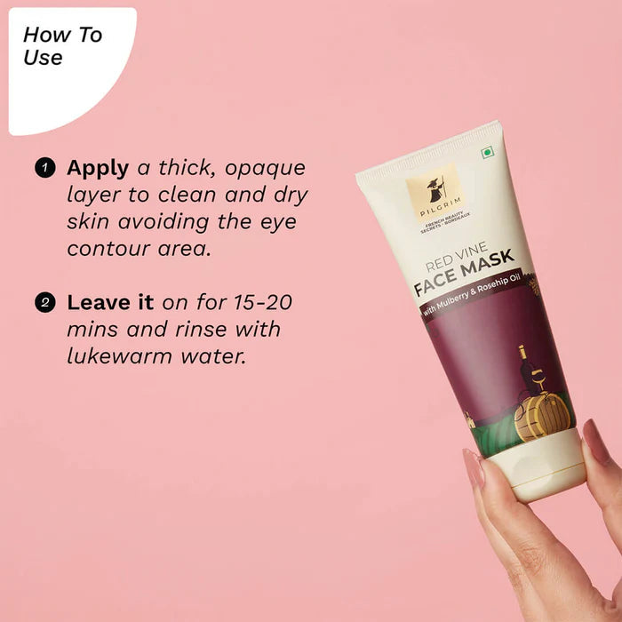 PILGRIM Red Vine Face Mask with Mulberry & Rosehip Oil 100g