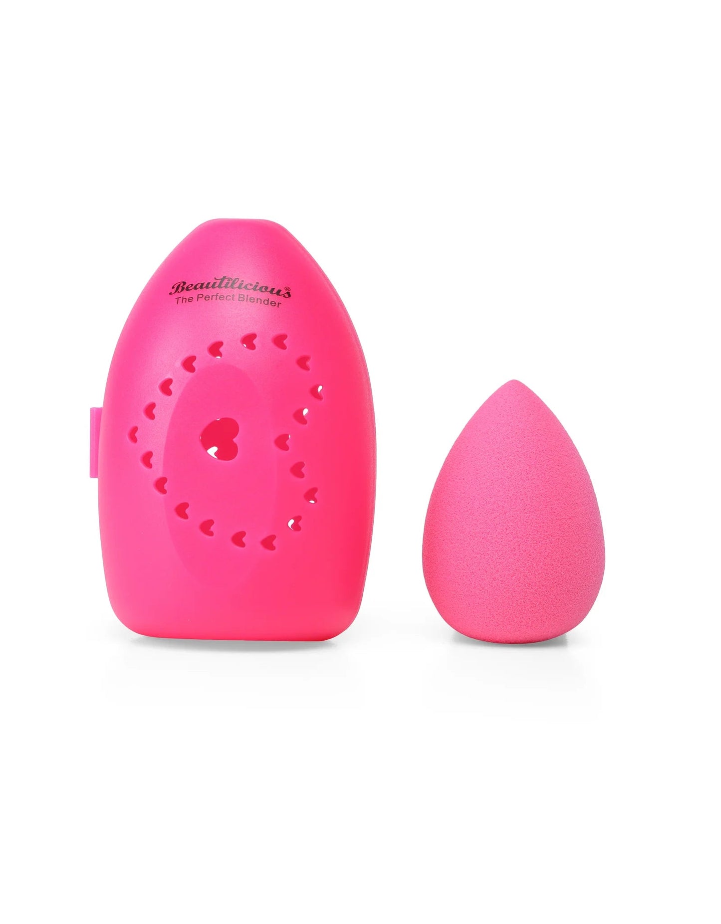 Beautilicious Teardrop Pink Blender With Travel Case - Droper Flawless Blender