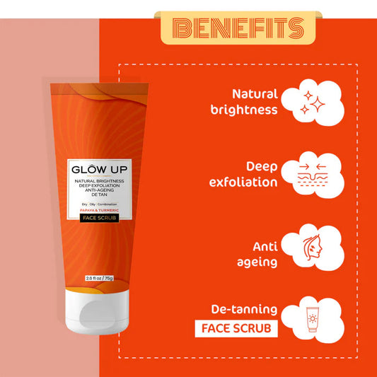 Glowup PAPAYA & TURMERIC FACE SCRUB 75g