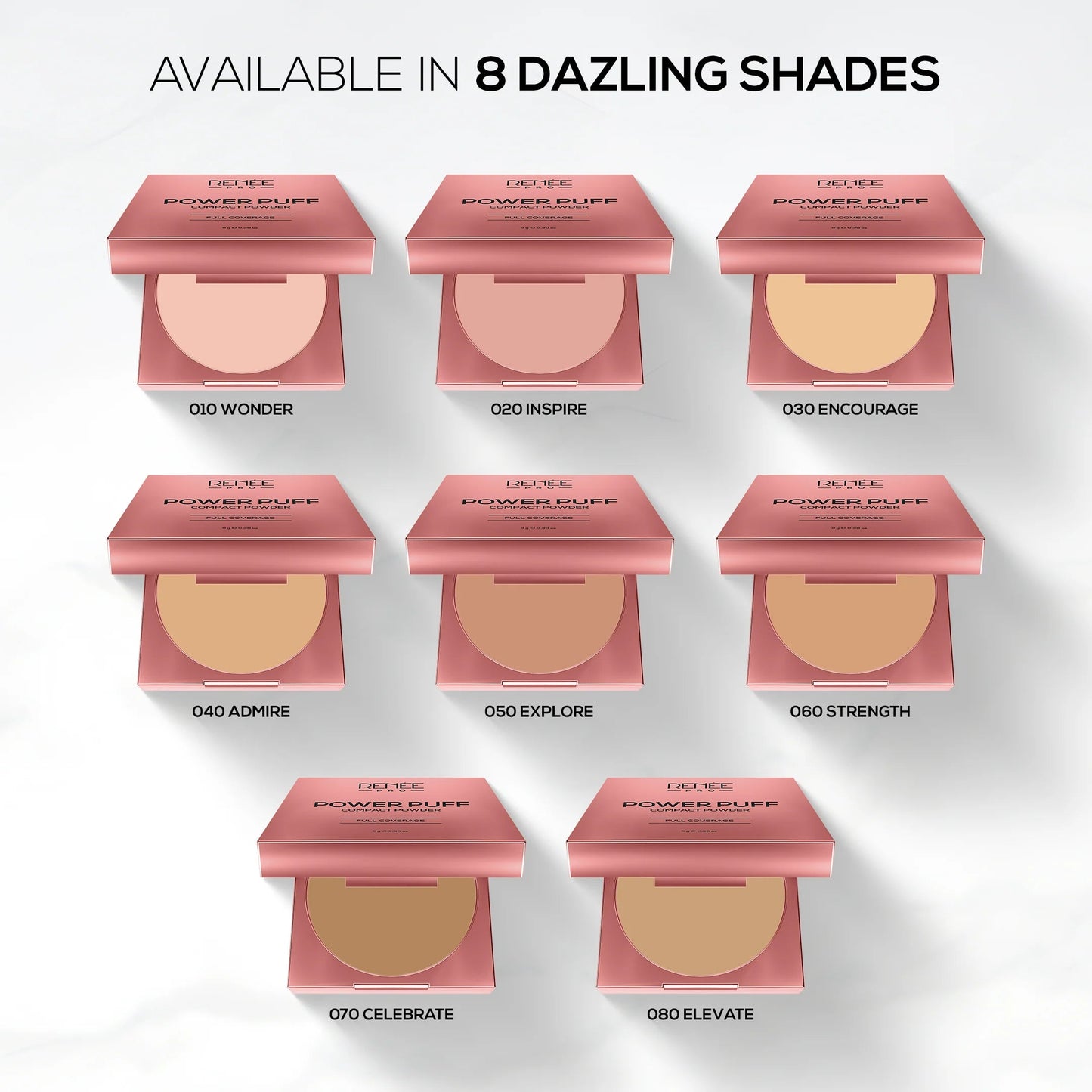 RENEE PRO Power Puff Compact Powder 9gm