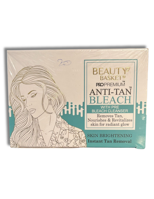 Beauty Basket Pro Premium Anti - Tan Bleach With Pre Bleach Cleanser Removes Tan ( 80ml - 20g )