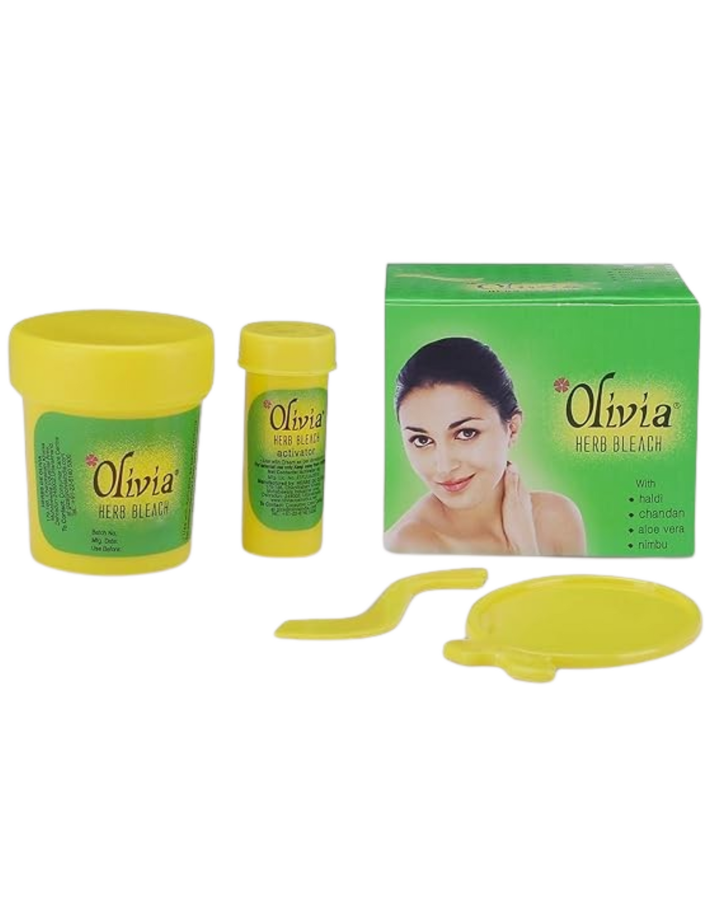 Olivia Herb Bleach for Sensitive Skin with Haldi, Chandan, Aloe Vera and Nimbu 30g