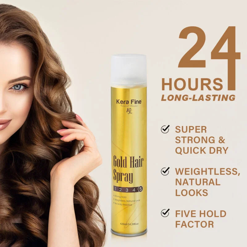 Kera Fine Gold Hair Spray 420ml