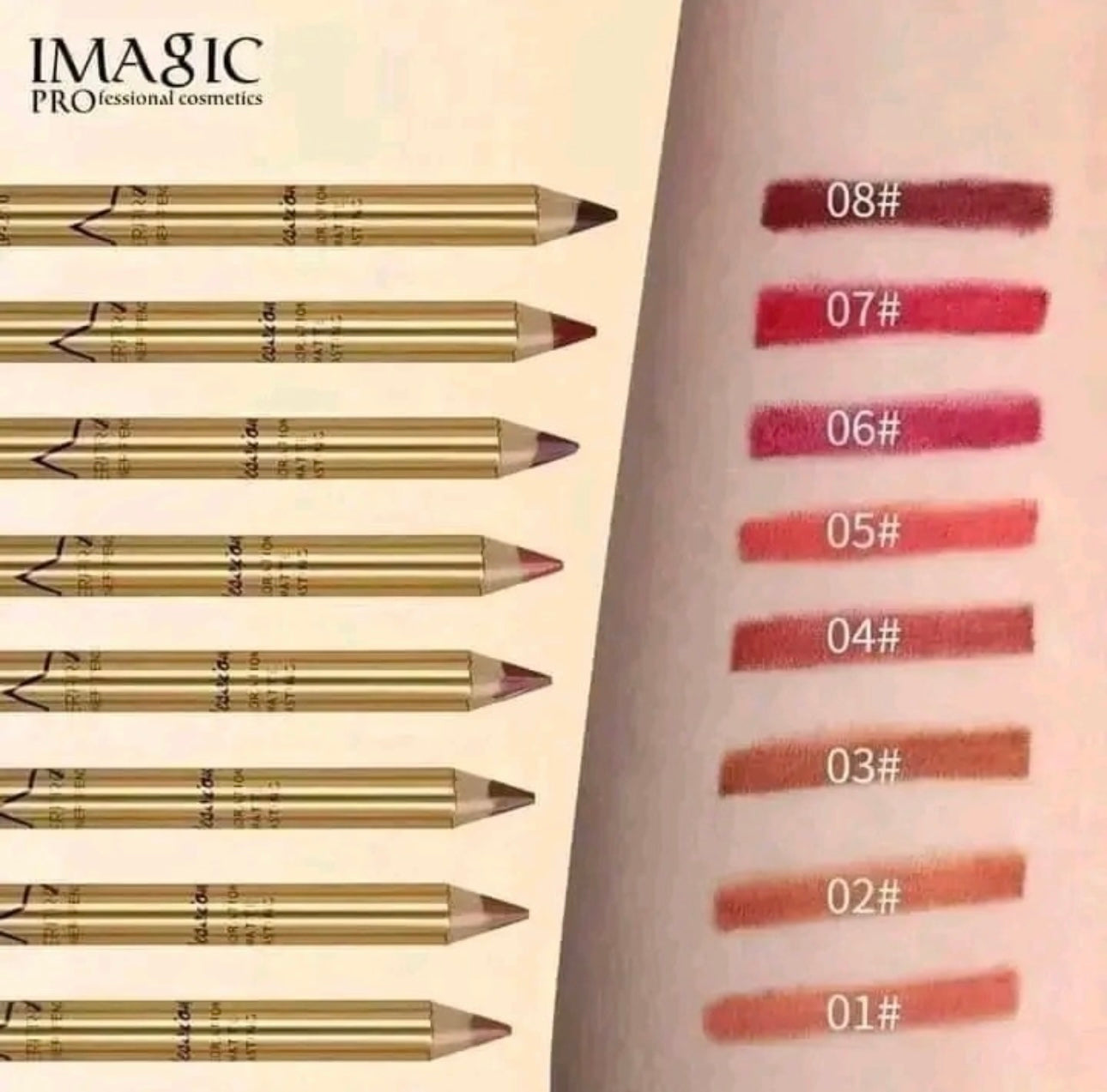 Imagic 8 Colours Makeup Lipliner Set