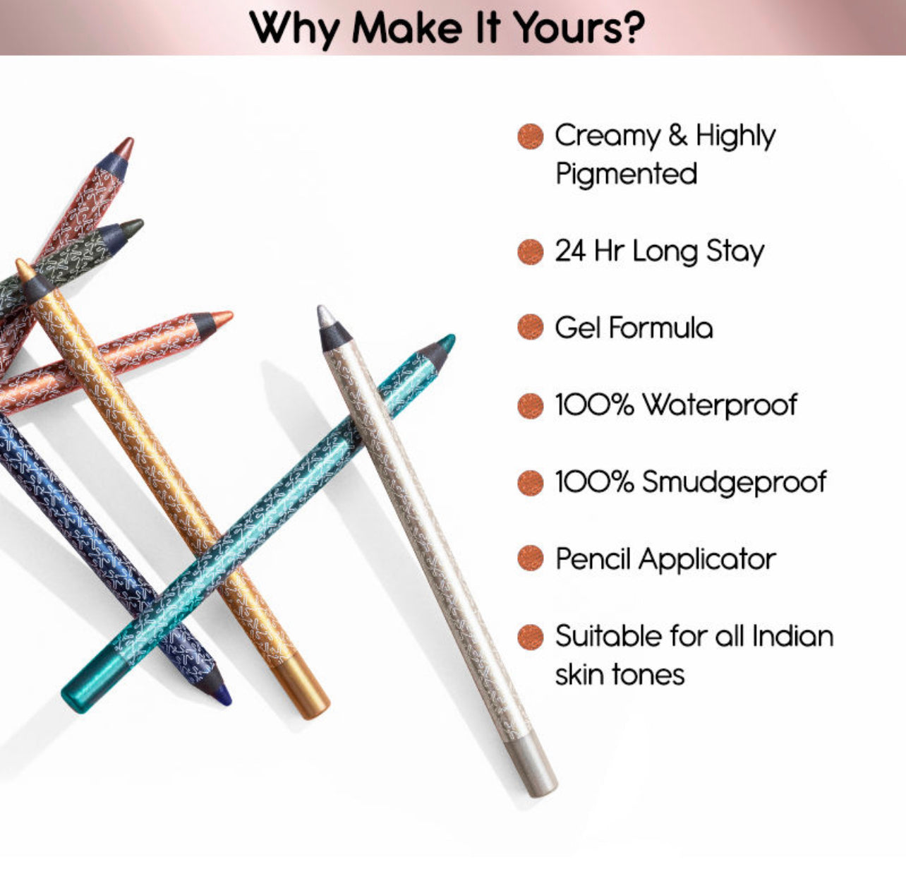 Kay Beauty Gel Formula Waterproof All Day Wear Effortless Glide Ink Artist Gel Kajal 1.2gm