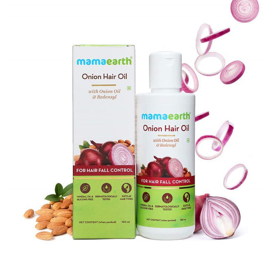 Mamaearth Onion Hair Oil For Hair Fall Control 150ml