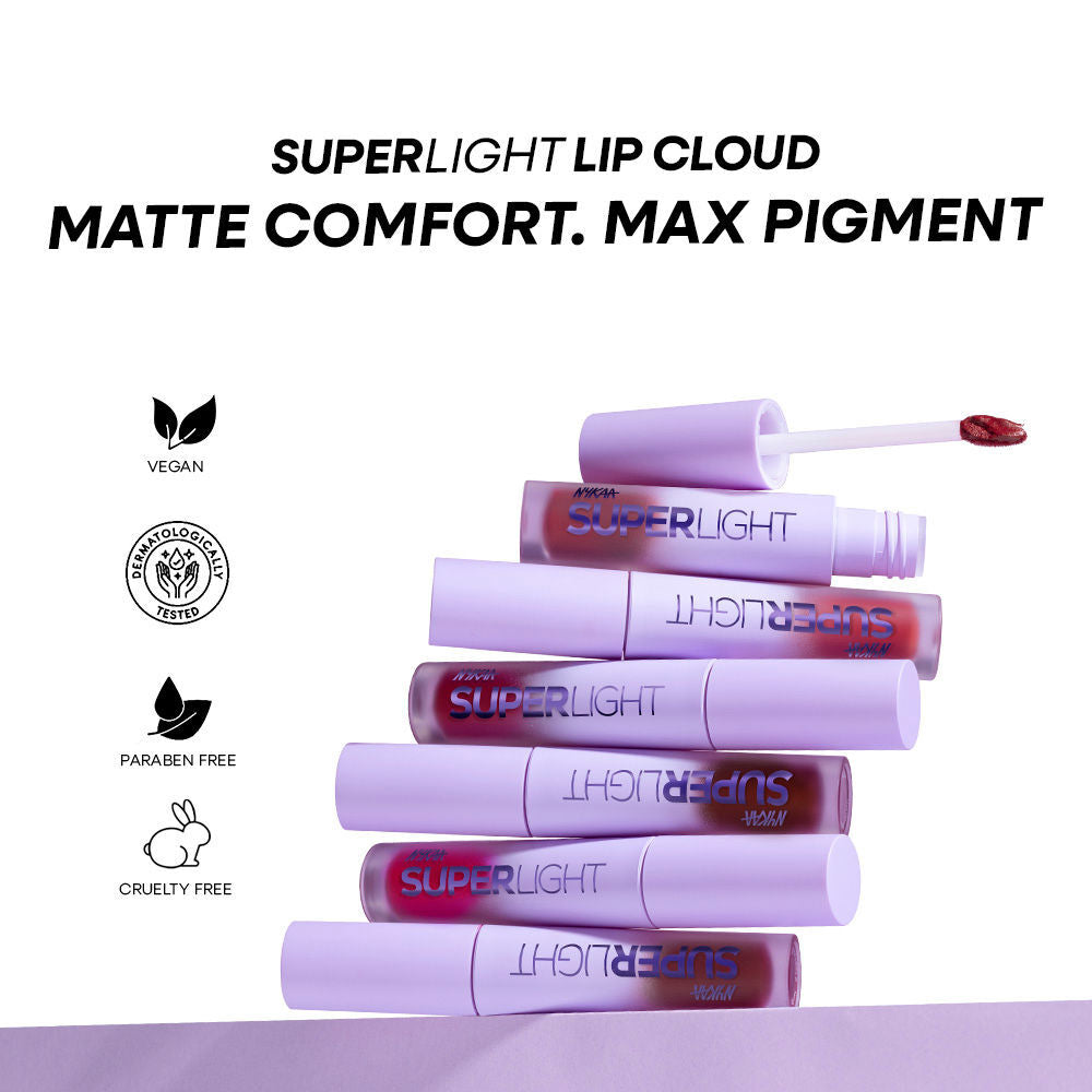 Nykaa Superlight Lip Cloud Airy Mousse Matte Liquid Lipstick for Lip & Cheek (5ml)