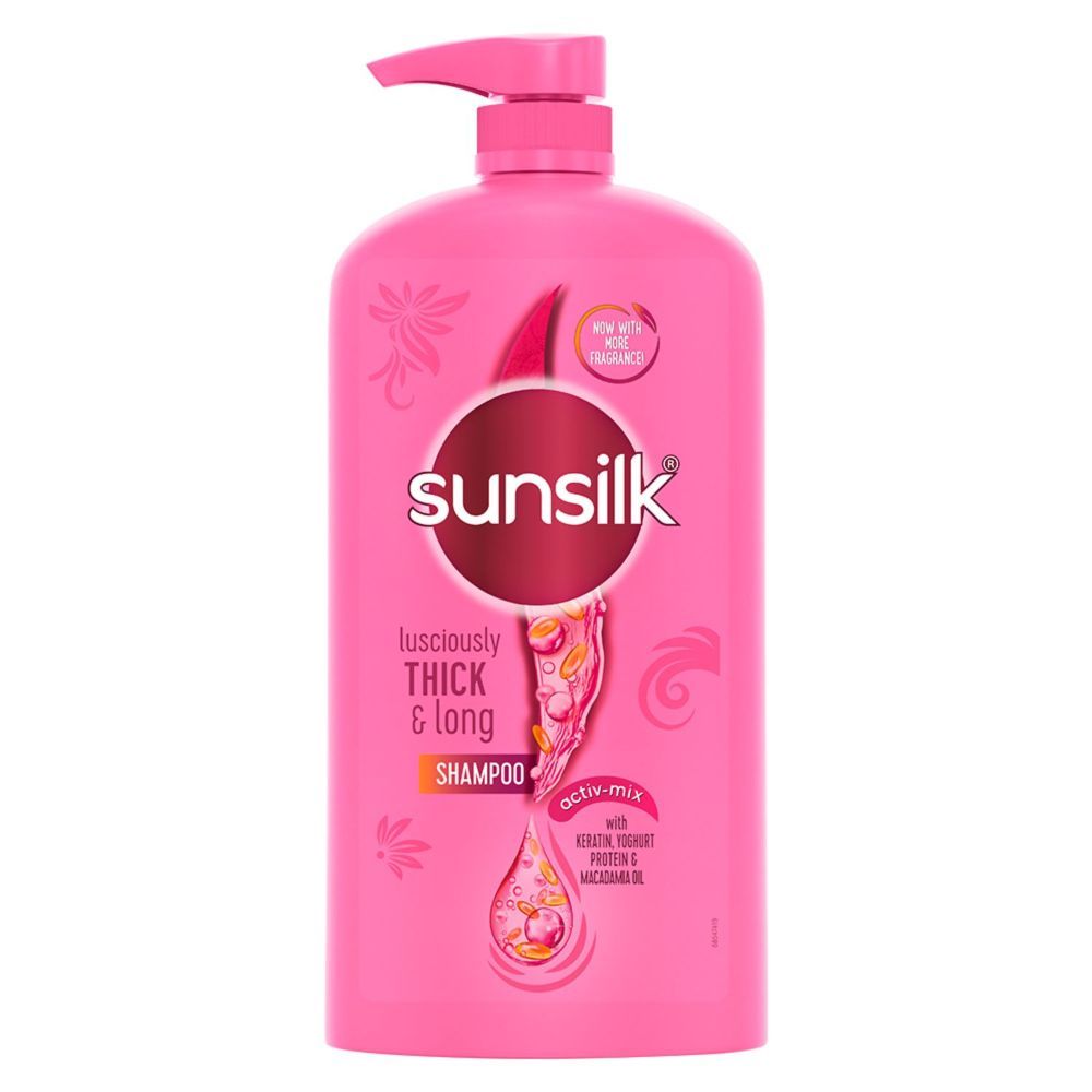 Sunsilk Lusciously Thick & Long Shampoo with Keratin Yoghurt Protein & Macademia Oil Paraben-Free 1000ml
