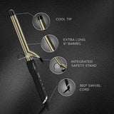 Ikonic Professional Curling Tong Ceramic Shine infused Barrel Heat Ready indicator System CT-25