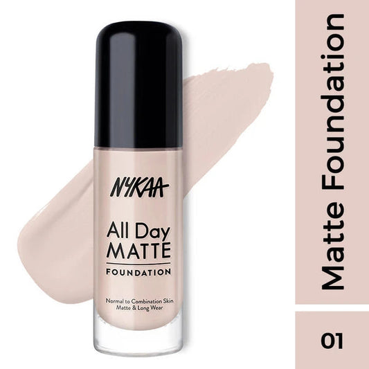 Nykaa All Day Matte Long Wear Liquid Foundation For Normal To Combination Skin 30ml
