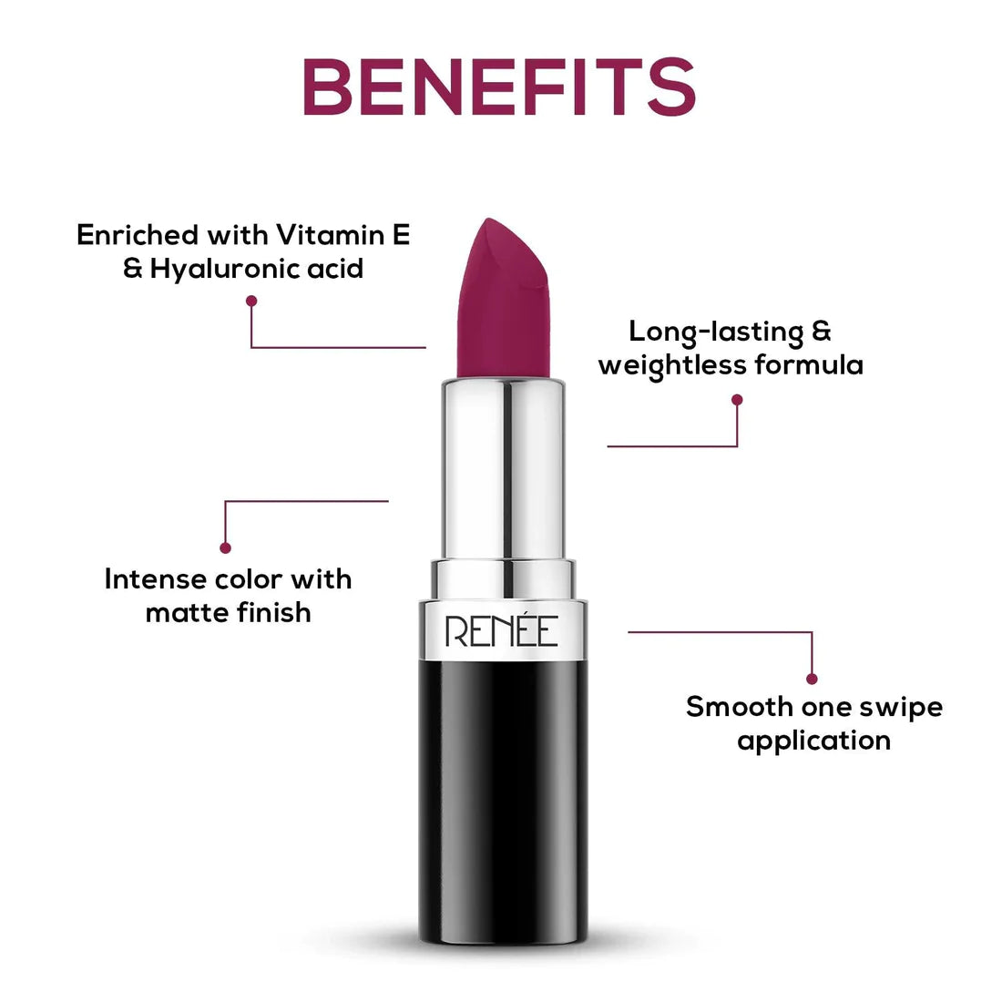 RENEE Stunner Matte Lipstick You 4g