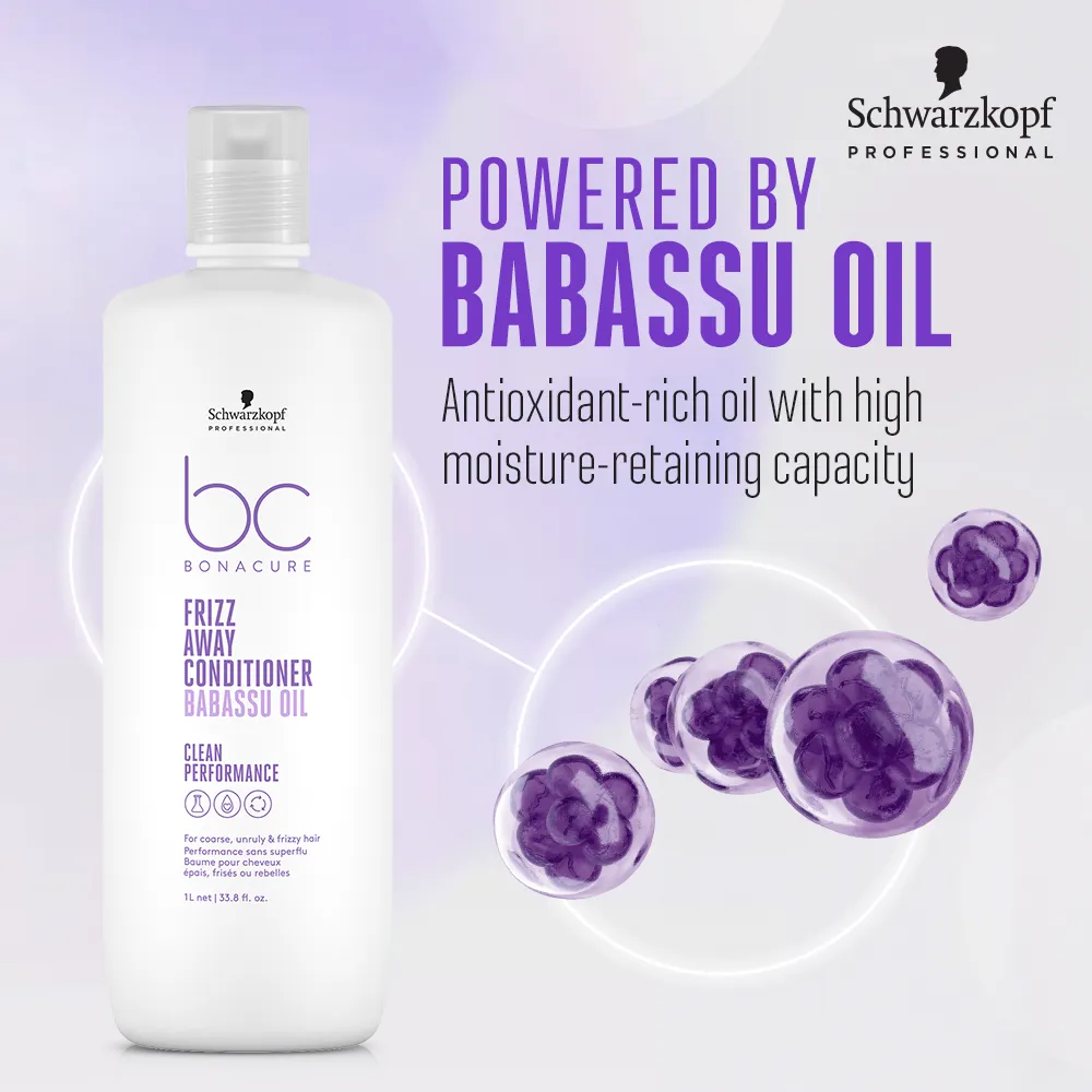 Schwarzkopf Professional Bonacure Frizz Away Conditioner Babassu Oil 1L