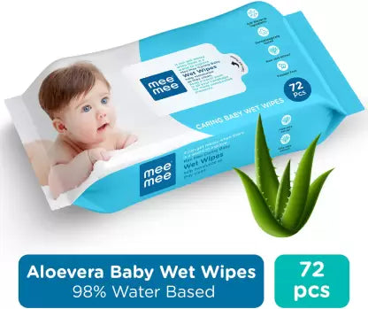 MeeMee Wet Wipes Soft Cleansing Baby Pack of 1  (72 Wipes)