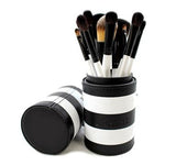 Morphe 706 Brush Set Black and White 12pcs Travel Set