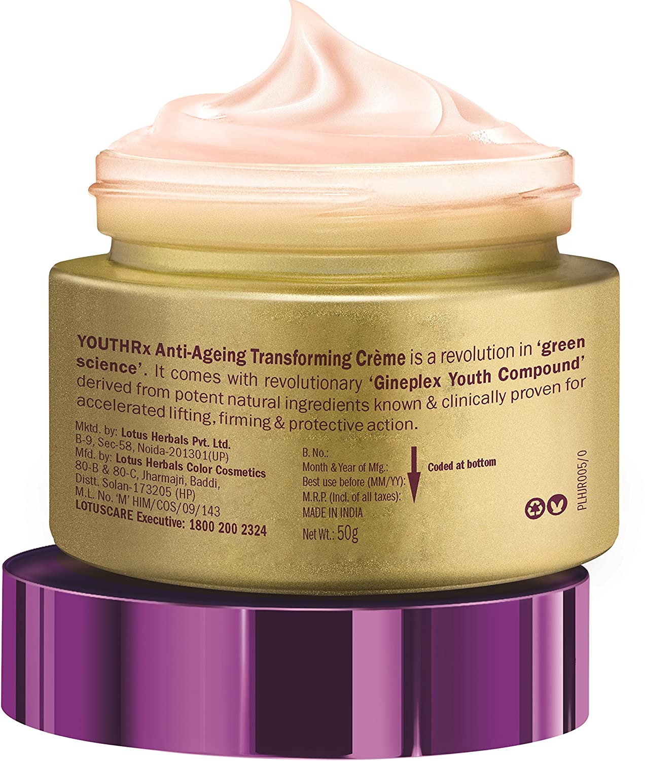 Lotus Herbal Gineplex Anti Agening Transforming cream Spf 25 50g