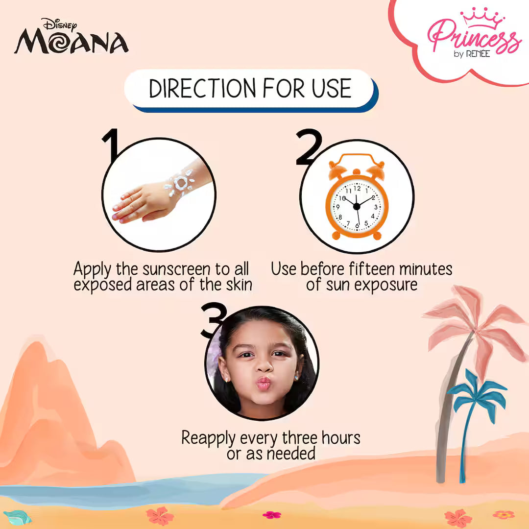 RENEE Princess Disney Moana SPF 50 Sunscreen (50 ml)