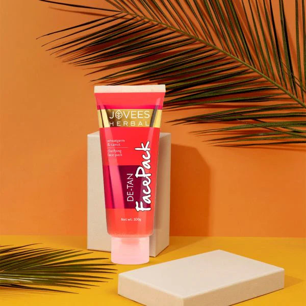 Jovees De-Tan Face Pack With Wheat Germ & Carrot | Revitalizes 100g