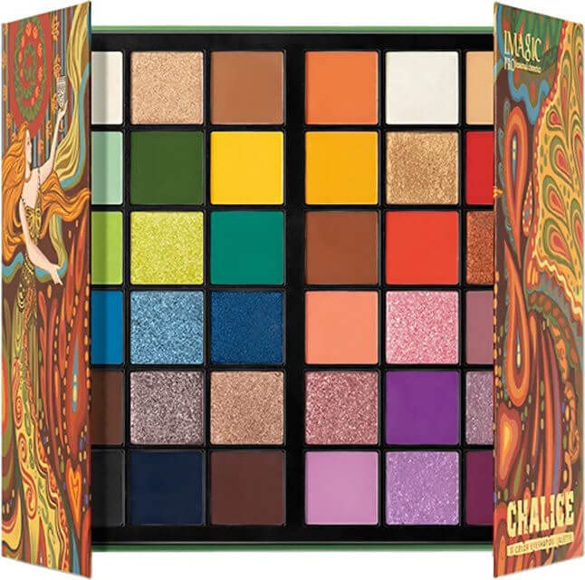Imagic Professional cosmetic CHALICE 36 COLOR EYESHADOW PALETTE 30.8 gram, Eyeshadow Matte Shimmer Make up Palette Highly pigmented colorful powder eyeshadow palette