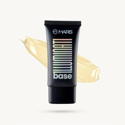 MARS Illuminati Base Dewy Primer with Highlighter | Glowy Dewy Primer for Face Makeup | Natural Finish (45ml)