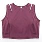 Enamor Shelf Bra Crop Vest | Crew Neck Vest With In-Built Shelf Bra Support | Hugged Fit E123