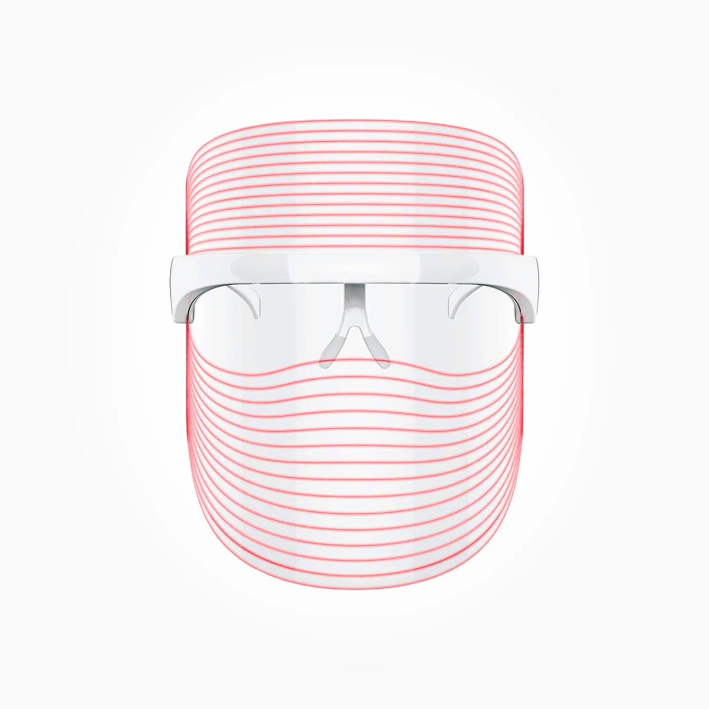 WINSTON LED LIGHT THERAPY FACE MASK TRANSPARENT & WHITE WITH 3 LIGHT MODES