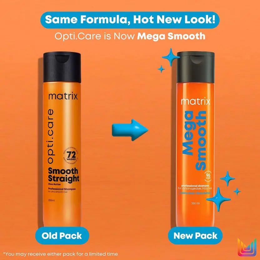 MATRIX Mega Smooth Shampoo for Frizzy, Dry Unmanageable Hair, Defy Frizz for 4 Days  (350 ml)