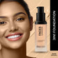 FACES CANADA Flawless Matte Foundation 30 ml | 3-in-1 Foundation + Moisturizer + Concealer | 12 HR Hydration + SPF 18 | Full HD Matte Coverage | Lightweight | Anti Ageing