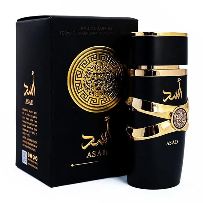 Lattafa Asad Perfume For Men, Long Lasting Luxury Arabian Fragrance, Vanilla, Amber & Sandalwood Liquid Eau De Parfum, 100ml