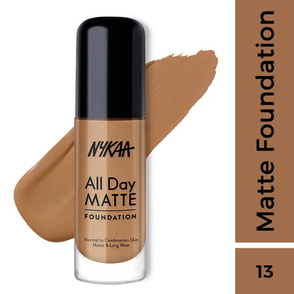 Nykaa All Day Matte Long Wear Liquid Foundation For Normal To Combination Skin 30ml