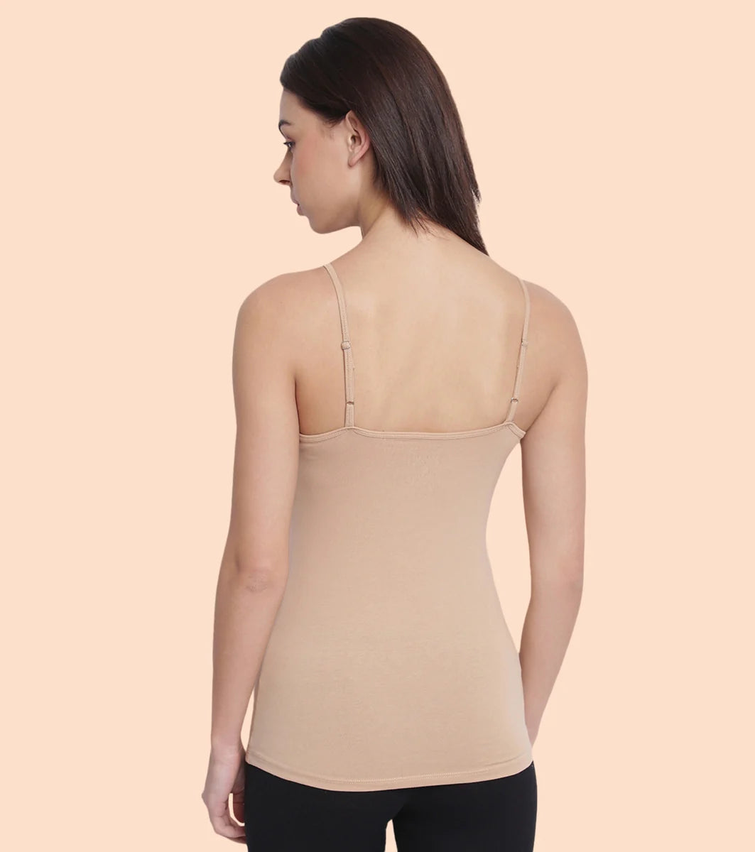 Enamor Essentials Stretch Cotton Camisole for Women | E001