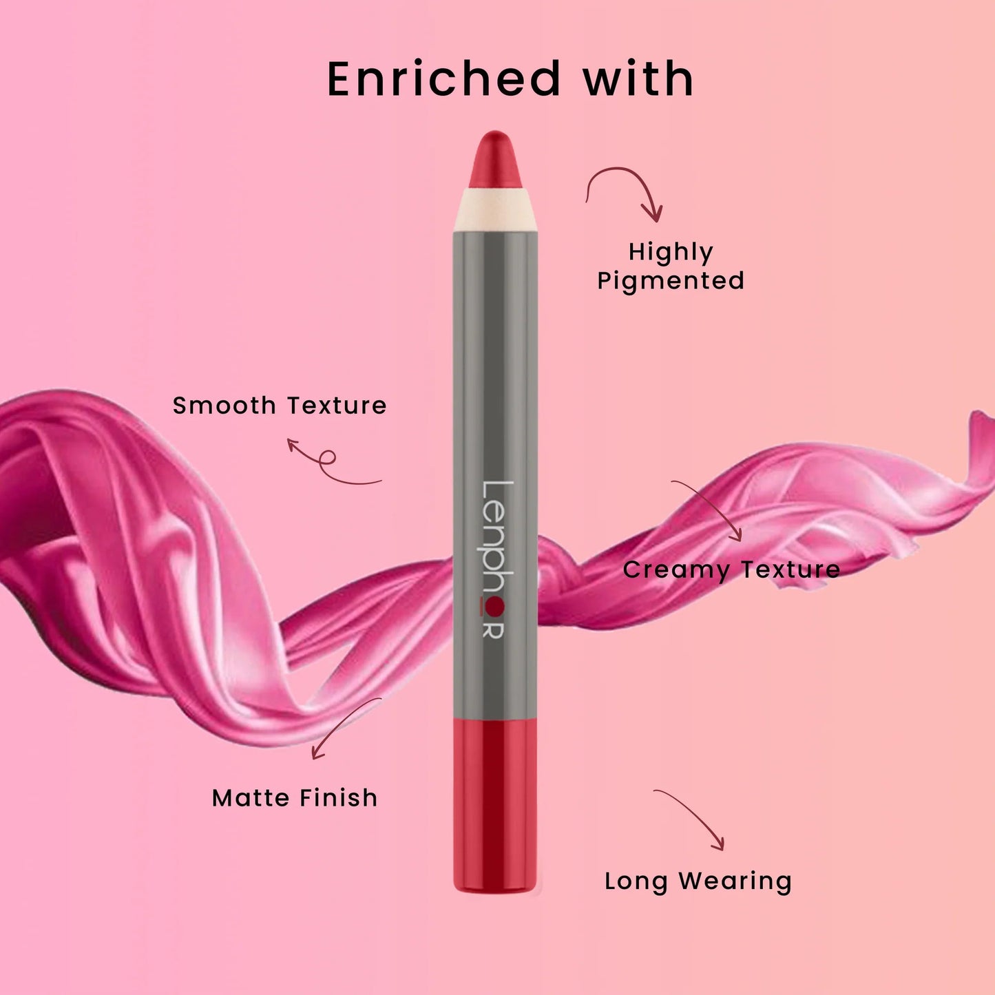 Lenphor Matte Crayon Lipstick Cruelty Free