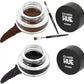 MARS Hue Gel Eyeliner with 2 Brush Set Black & Brown, 6.6g (LS12) 6.6 g  (Jet Black and Brown)