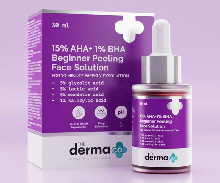 The Derma co 15% AHA+1% BHA Beginner Face Peeling Solution - 30ml