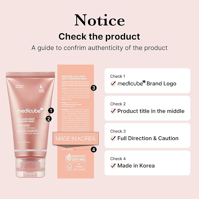 Medicube Collagen Overnight Wrapping Peel Off Facial Mask Pack - Elasticity & Hydration Care, Reduces Sagging & Dullness - Hydrolyzed Collagen For Glowing Skin - Korean Skin Care 75ml