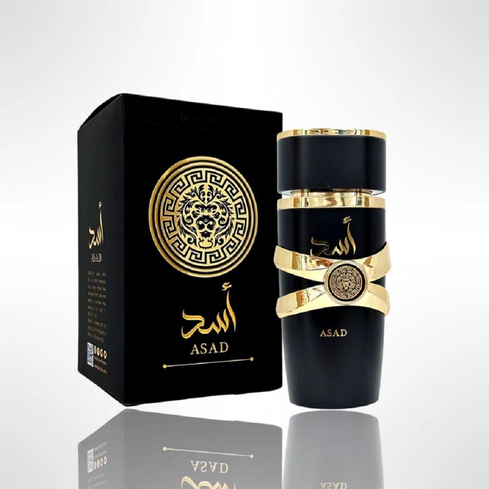 Lattafa Asad Perfume For Men, Long Lasting Luxury Arabian Fragrance, Vanilla, Amber & Sandalwood Liquid Eau De Parfum, 100ml