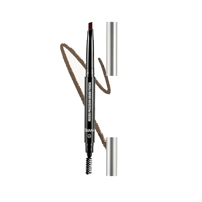 MARS Micro Precision Brow Pencil with spoolie | Retractable & Easy Glide | Long Lasting & Natural Finish | 0.4 g