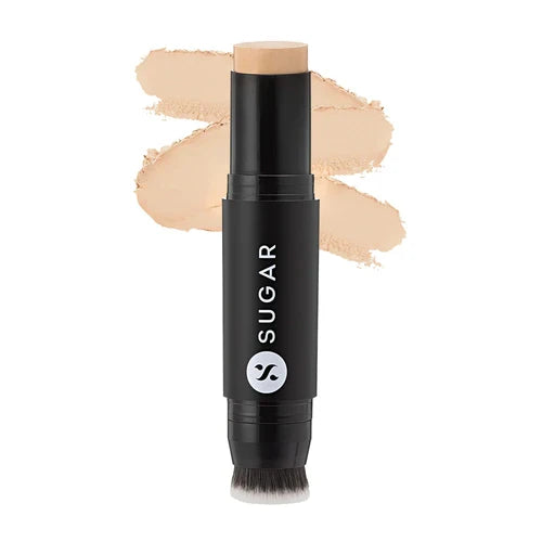 SUGAR Cosmetics Ace Of Face Mini Foundation Stick with In-Built Brush | Lasts 24hrs | Full Coverage Foundation for Women | 7gm