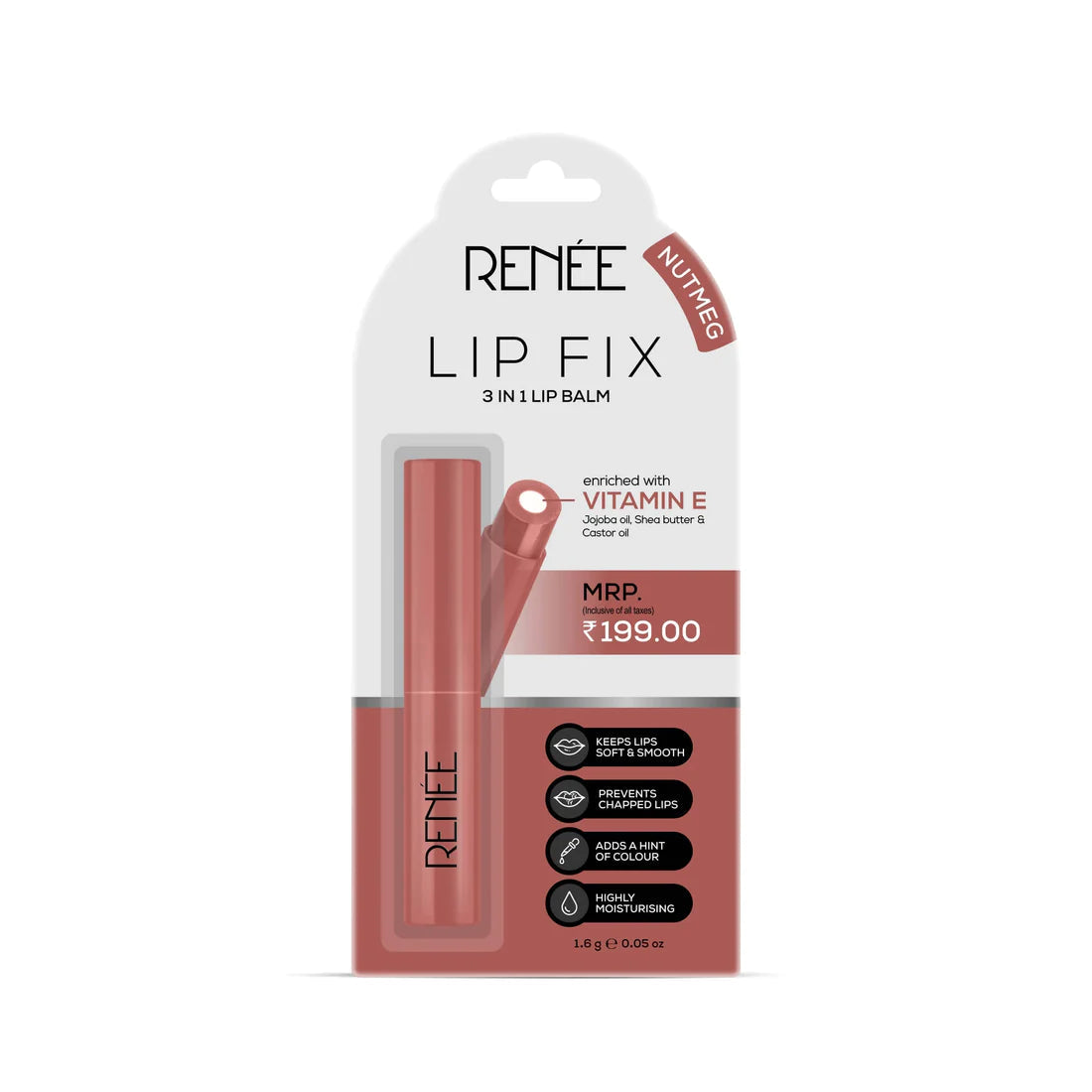 RENEE Lip Fix 3 in 1 Tinted Lip Balm 6gm