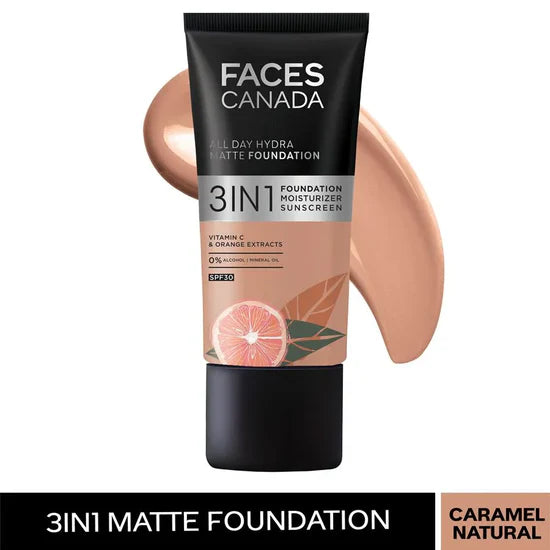 Faces Canada All Day Hydra 3-In-1 Matte Foundation - SPF 30 25ml