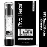 Riyo Herbs Advanced Snail Mucin 98 Essence Serum 50ml | Enrich with Hyaluronic Acid and Lactic Acid For Glowing & Hydrating Skin | Korean Skincare
