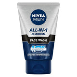Nivea Men Face Wash All in 1 Charcoal, to Detoxify & Refresh Skin with 10x Vitamin C Effect, for All Skin Types 100g
